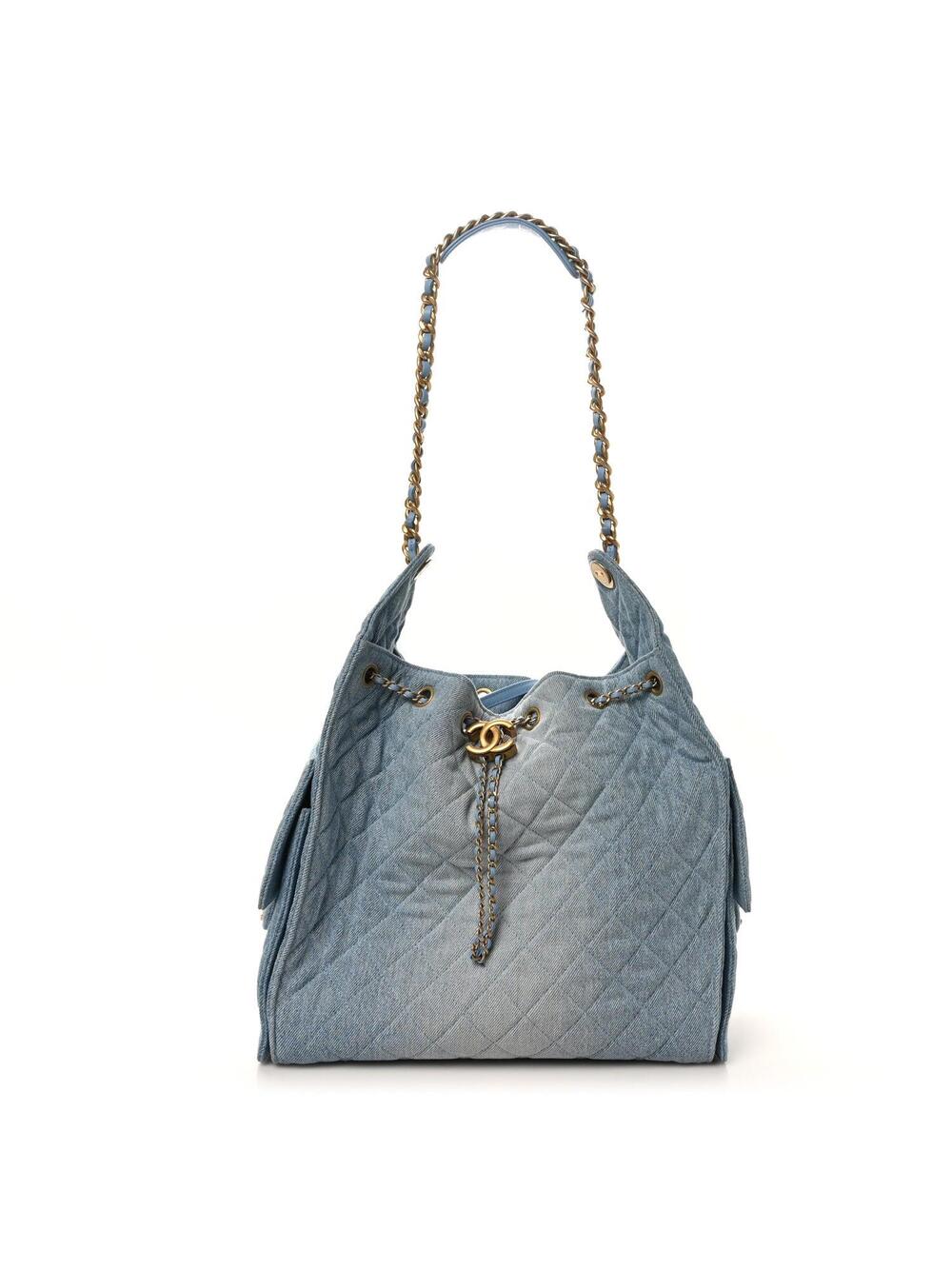 Washed Denim Quilted Medium Chanel 25 #325102C70B